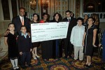 Donatiion check  at the Casita Maria  70th. Anniversary Fiesta  at the Plaza Hotel  on October 19, 2004 in Manhattan, N.Y. photo by Rob Rich copyright 2004 516-676-3939  robwayne1@aol.com