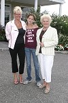 Christina Greenfield, Alexa Greenfield, and Oma Greenfield at the Evelyn Lauder Breast Cancer Golf Tournament at Hampton Hills Golf Course in Westhamtpon on 8-5-04.<br>photo by Rob Rich copyright 2004 516-676-3939  robwayne1@aol.com