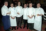 Jean- Louis Dumont, Laurent Richard, Claude Goddard,Miramar Crouesty, Guy Reuge, and Christain Delouvrier at the March of Dimes Gourmet Gala 2004 at the Pierre Hotel in Manhattan on October 18, 2004. photo by Rob Rich copyright 2004  516-676-3939 robwayne1@aol.com