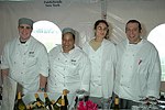 Adam Mattina(NYIT), Brenda Kyum(NYIT), Jessica and Michael Ross from &quotFiddleheads&quot  at the Peconic Bay Winery 3rd. Annual Thanksgiving Barrell Tasting on 11-21-04 in Cutchogue, N.Y., honoring Larry Forgione and benefitting the NYIT Culinary Arts Program.<br>photo by Rob Rich copyright 2004 516-676-3939 robwayne1@aol.com