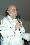 Honoree Larry Forgione  at the Peconic Bay Winery 3rd. Annual Thanksgiving Barrell Tasting on 11-21-04 in Cutchogue, N.Y., honoring Larry Forgione and benefitting the NYIT Culinary Arts Program.<br>photo by Rob Rich copyright 2004 516-676-3939 robwayne1@aol.com