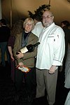 Louisa Hargrave and Larry Forgione   at the Peconic Bay Winery 3rd. Annual Thanksgiving Barrell Tasting on 11-21-04 in Cutchogue, N.Y., honoring Larry Forgione and benefitting the NYIT Culinary Arts Program.<br>photo by Rob Rich copyright 2004 516-676-3939 robwayne1@aol.com