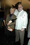 Louisa Hargrave and Larry Forgione   at the Peconic Bay Winery 3rd. Annual Thanksgiving Barrell Tasting on 11-21-04 in Cutchogue, N.Y., honoring Larry Forgione and benefitting the NYIT Culinary Arts Program.<br>photo by Rob Rich copyright 2004 516-676-3939 robwayne1@aol.com